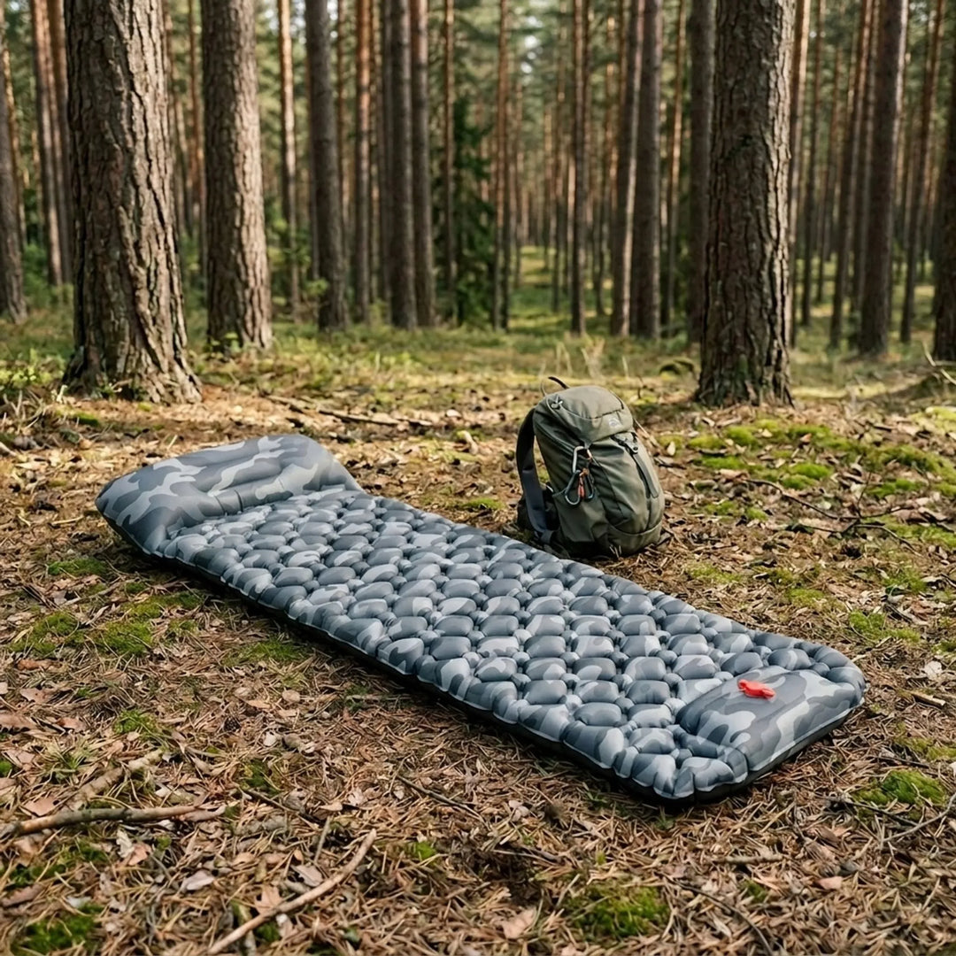 Unisex ultralight inflatable sleeping pad for backpacking & camping. Compact, portable outdoor gear for hikers.
