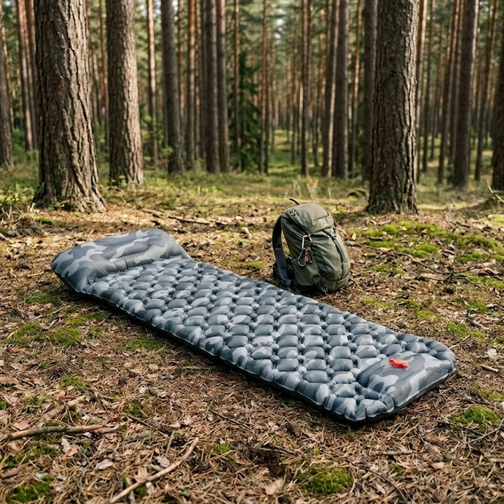 Unisex ultralight inflatable sleeping pad for backpacking & camping. Compact, portable outdoor gear for hikers.