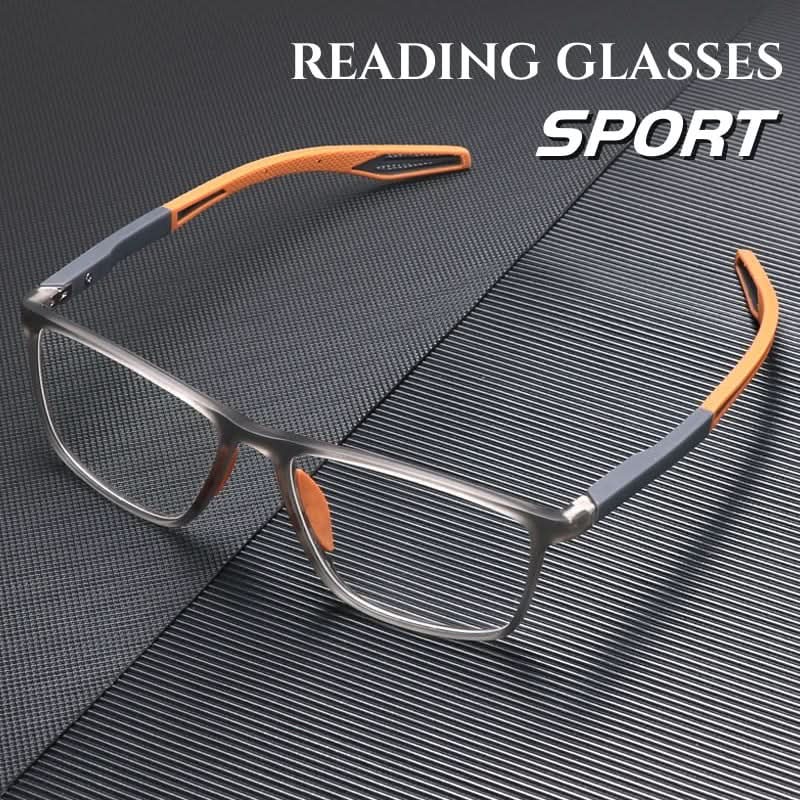 Unisex ultralight progressive reading glasses for all distances, offering clear near and distant vision.