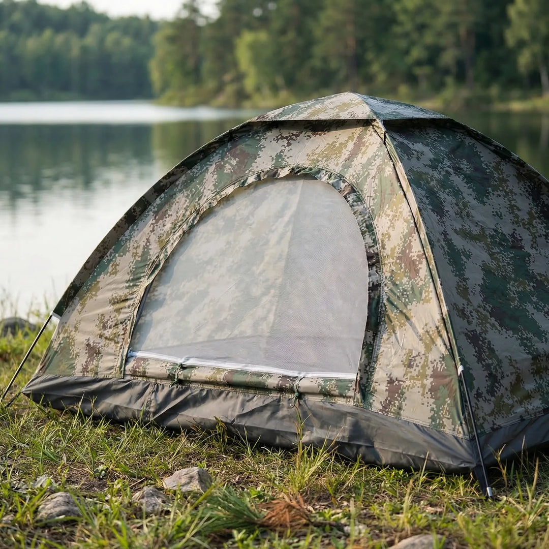 Unisex ultralight single-layer dome camping tent, perfect for 1-2 person hiking & solo outdoor adventures.