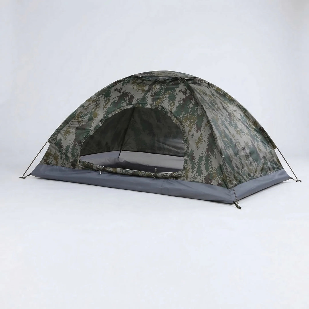 Durable ultralight 1-2 person dome camping tent. A lightweight single-layer shelter for hiking & outdoor gear.