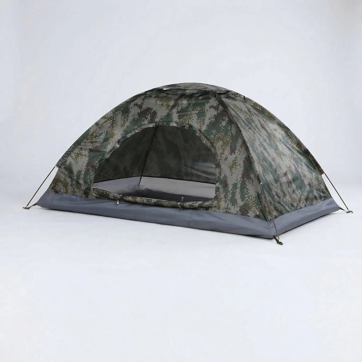 Durable ultralight 1-2 person dome camping tent. A lightweight single-layer shelter for hiking & outdoor gear.
