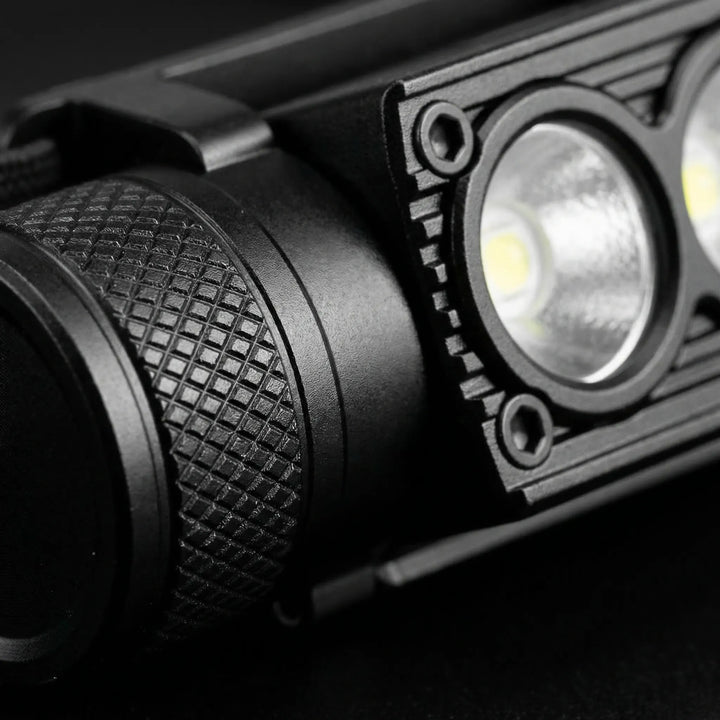 Powerful LED headlamp with USB-C recharge, perfect for hands-free outdoor use like night hiking, camping, and fishing.