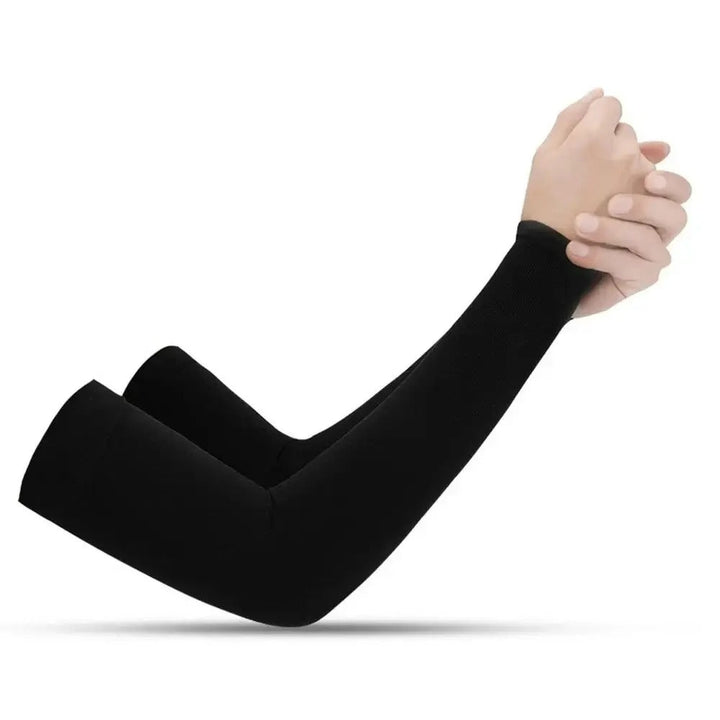 Outdoor gear: UV protection arm sleeves. Blocks sun, protects skin during sports & activities.