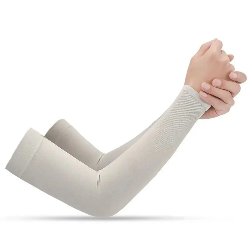 Cooling UV protection arm sleeves for men & women. One size fits all for outdoor sun safety.