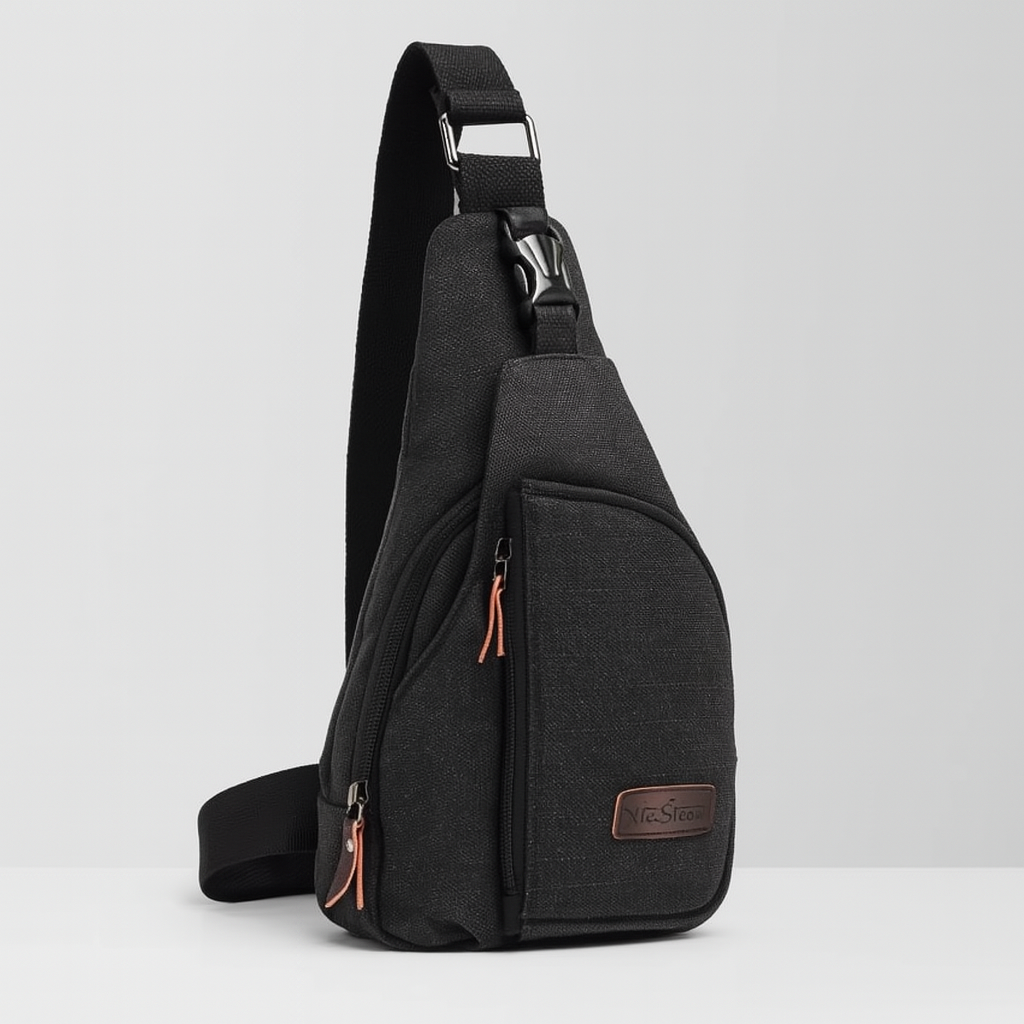 Stylish vintage unisex sling chest bag with adjustable strap. Versatile crossbody shoulder bag for travel & daily essentials.
