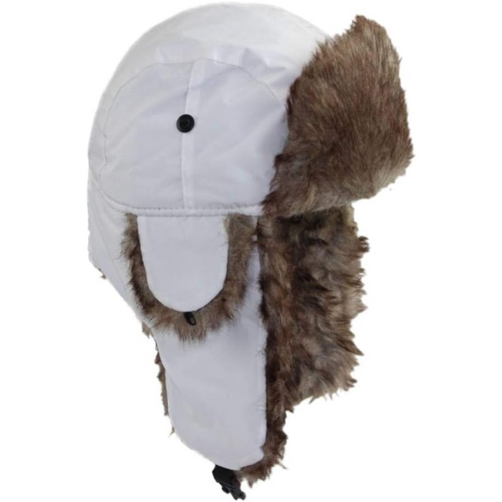 Warm unisex ear flap hat, suitable for extreme cold, snow, and outdoor winter gear.