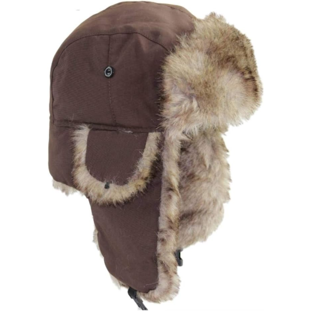 Stylish unisex winter trapper hat with cozy ear flaps, for warmth & winter fashion.