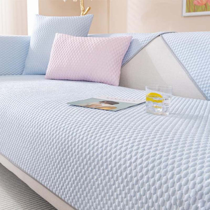 Packaged washable cooling ice silk sofa cover, ready for anti-scratch furniture protection & home decor
