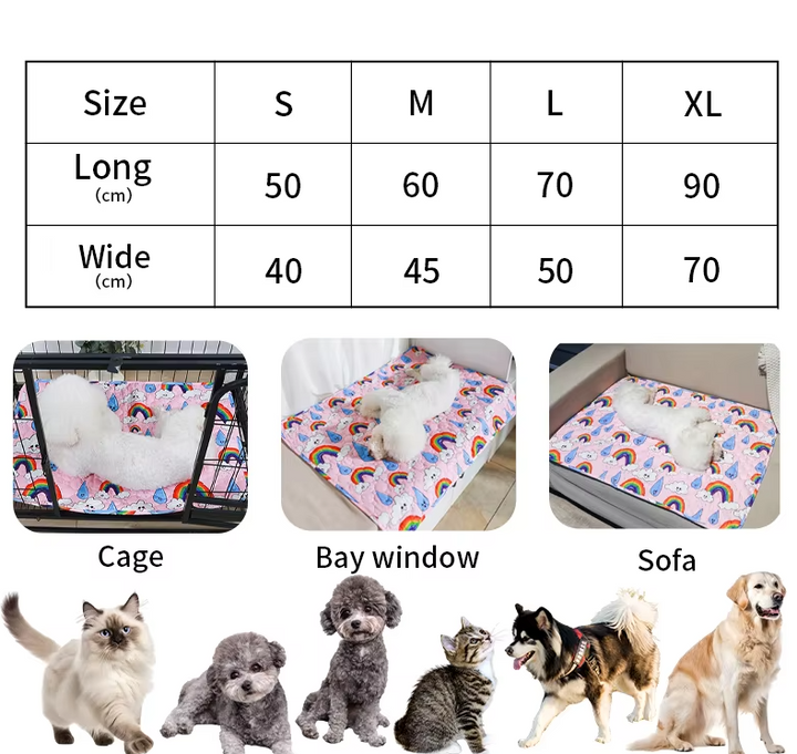 Unisex waterproof pet blanket for dogs and cats, doubles as a furniture protector or travel mat.