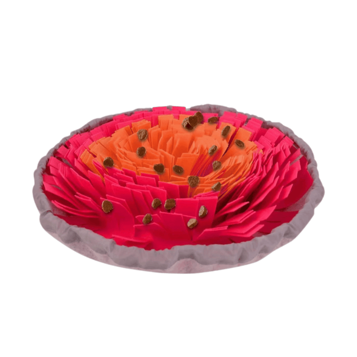 Textured snuffle mat for dogs, an interactive slow feeder promoting mental stimulation & healthy digestion