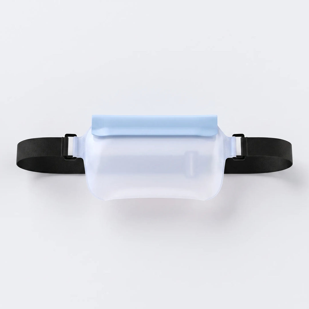 Hands-free water-resistant waist pack for active lifestyles. Securely holds phone & small items.