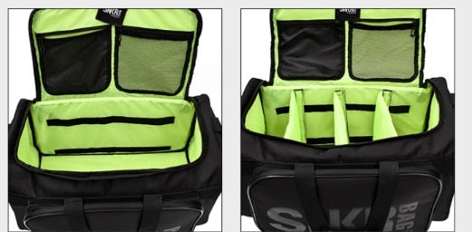 Versatile unisex water-resistant bag. Ideal for carrying sneakers, clothes, and sports gear on the go.