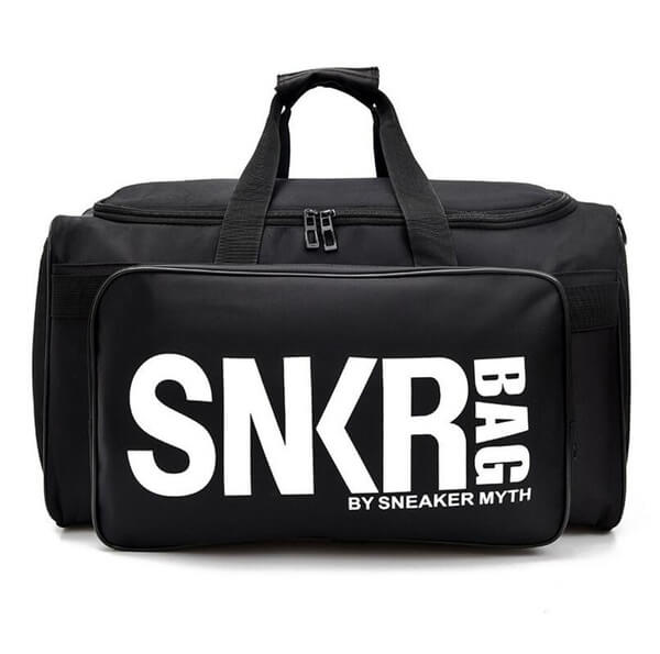 Practical water-resistant travel duffel. Keep your sneakers & gym gear neatly organized for any trip.
