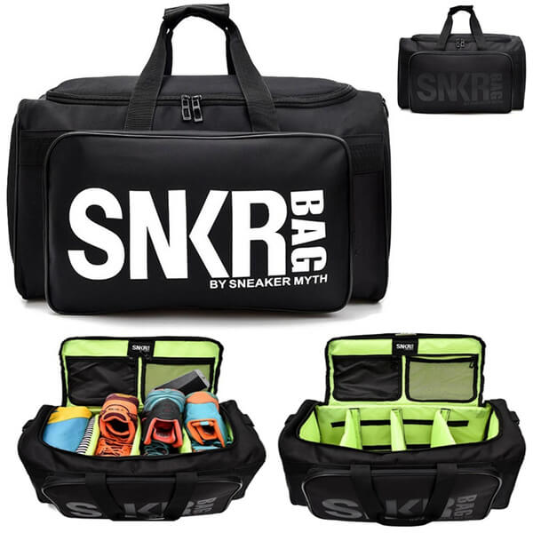 Durable unisex gear bag, water-resistant, ideal for travel, gym, & organizing sneakers.