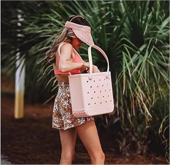 Unisex waterproof beach tote bag with drainage, perfect for sandy adventures & wet gear.