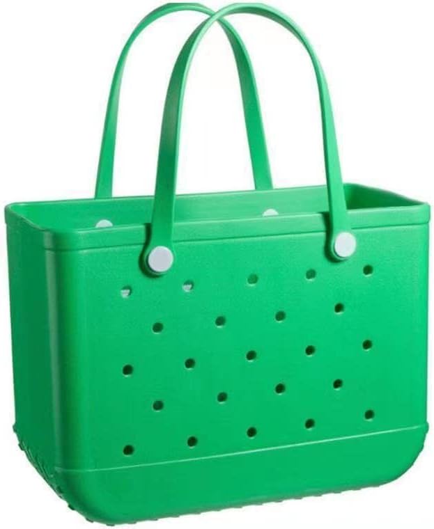 Waterproof market bag with drainage, perfect for groceries or beach day essentials.