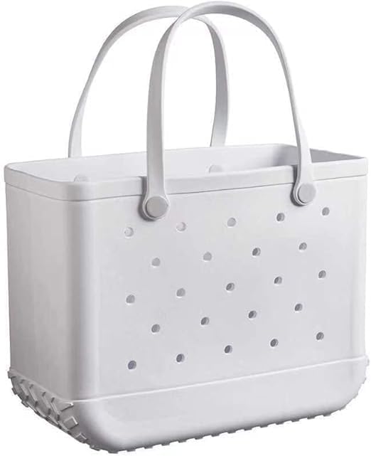 Comfortable shoulder strap of the unisex waterproof beach tote with drainage.