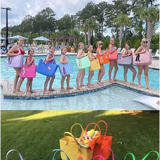 Lightweight yet durable waterproof beach bag with drainage for easy transport.