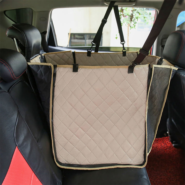 Unisex waterproof car seat cover, protecting back seat upholstery from pet fur, dirt, and spills