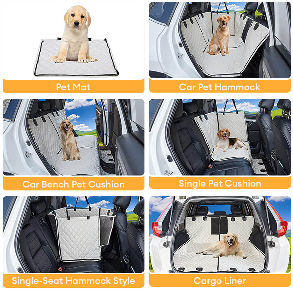 Waterproof back seat car cover for pets, ideal for messy dogs, black and universal fit