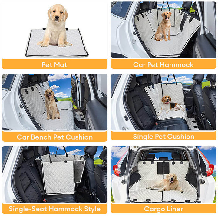 Waterproof back seat car cover for pets, ideal for messy dogs, black and universal fit