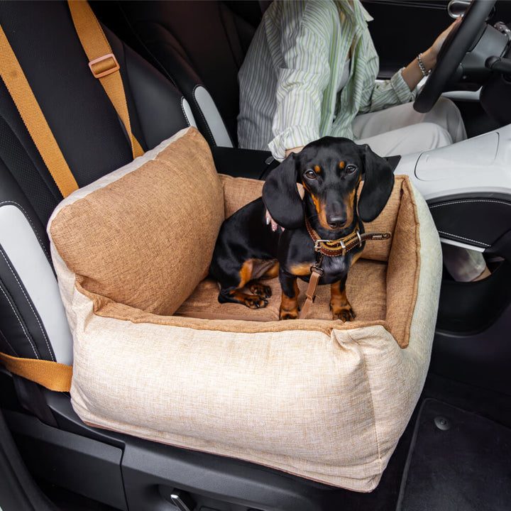 Unisex waterproof dog car seat bed for pet travel, durable & easy to clean