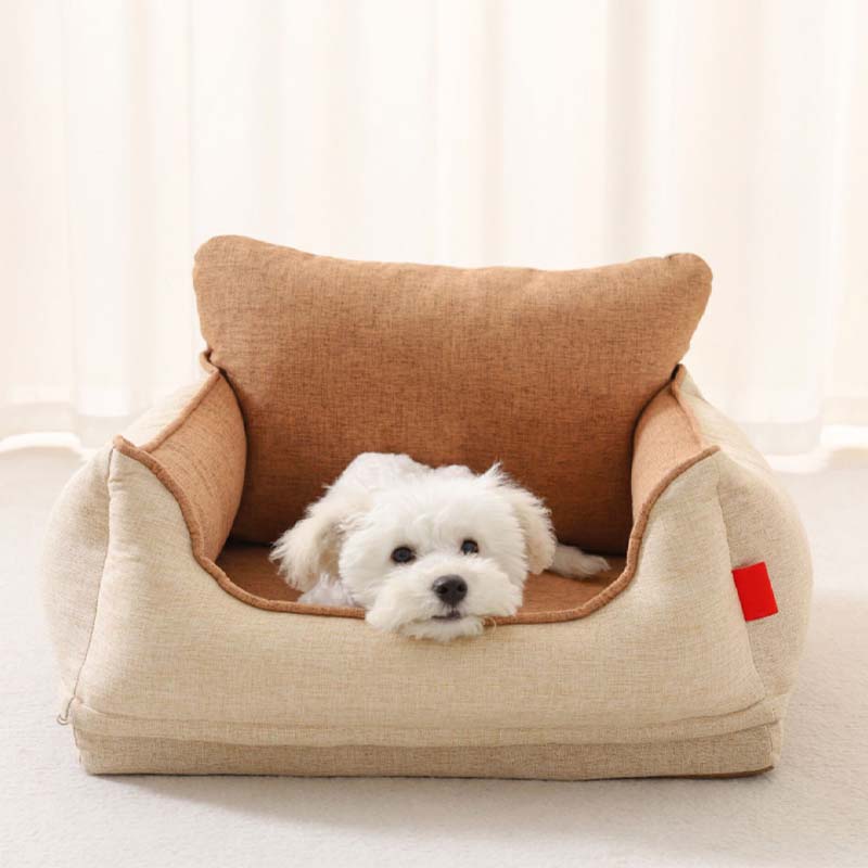 Easy clean waterproof dog car seat bed, perfect for long journeys with pets