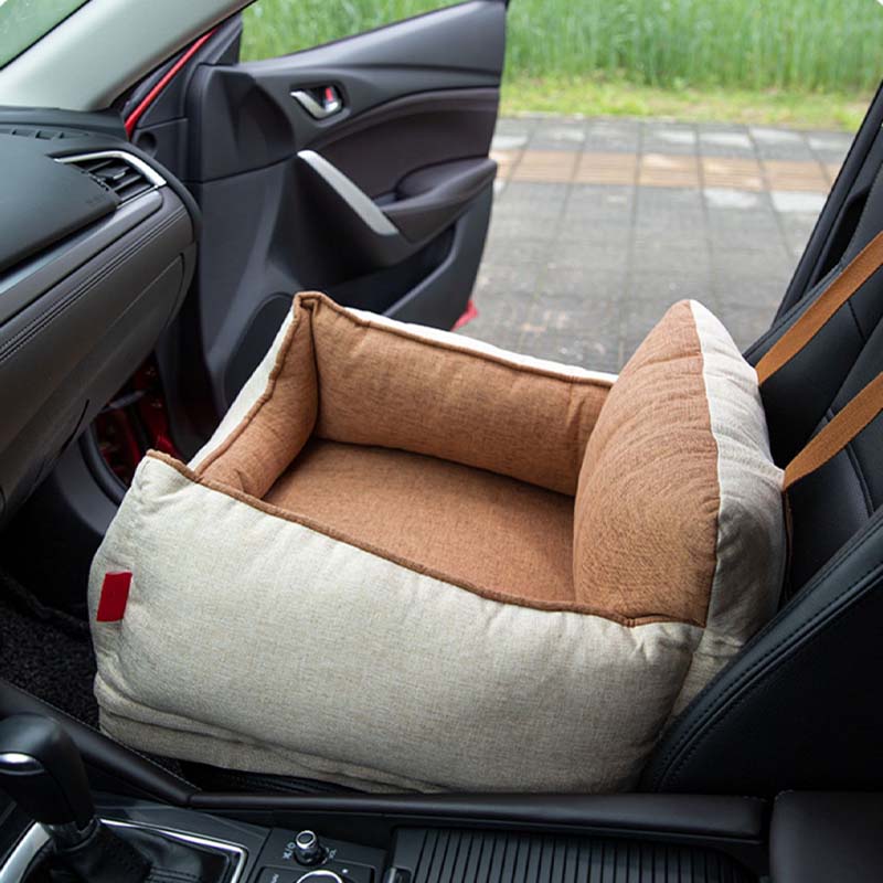 Durable waterproof pet car bed, essential pet accessory for safe dog travel