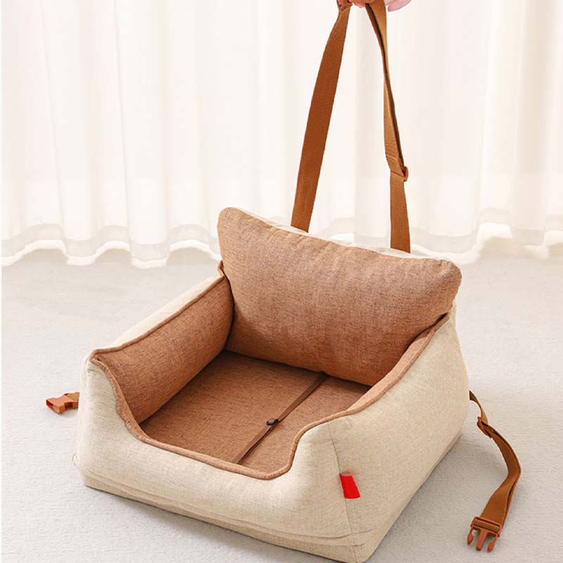 Comfortable and waterproof dog car seat, designed for pet safety & easy maintenance