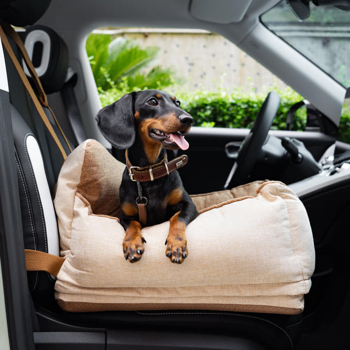 Comfortable pet car seat bed for dogs, waterproof & designed for safety