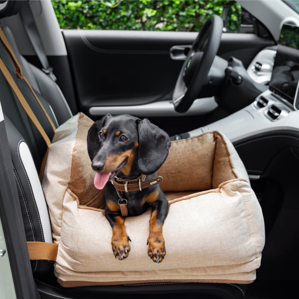 Comfortable dog car seat for all pets, waterproof fabric ensures durability