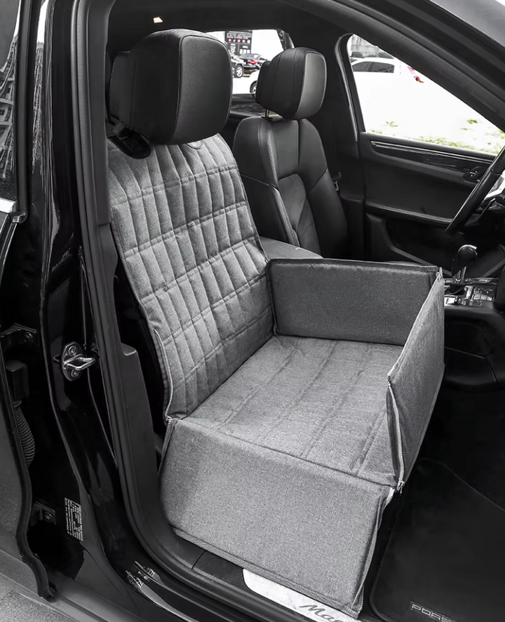 Unisex waterproof dog car seat mat, non-slip protector for safe pet travel in vehicles.