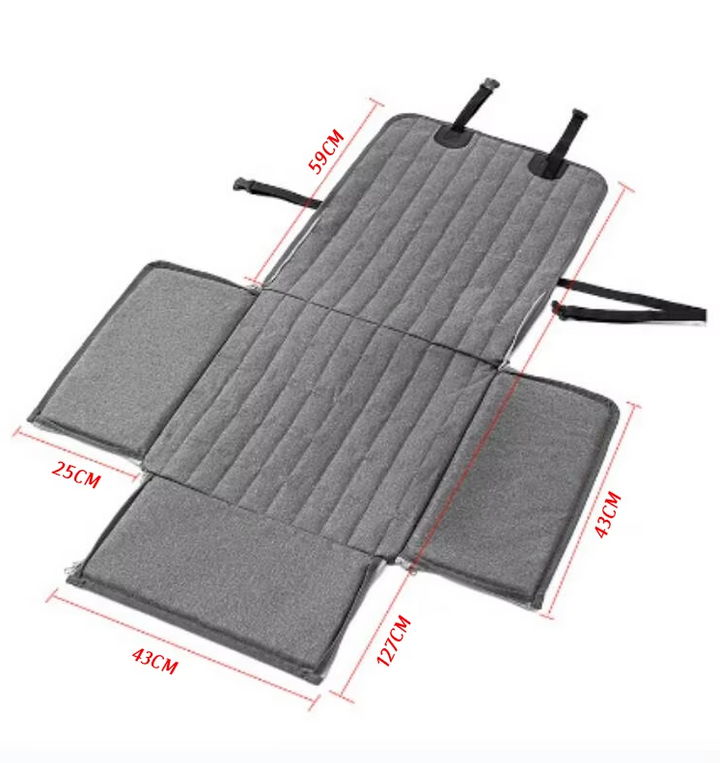 Waterproof dog car seat cover, durable and non-slip, protecting car upholstery from pet messes.