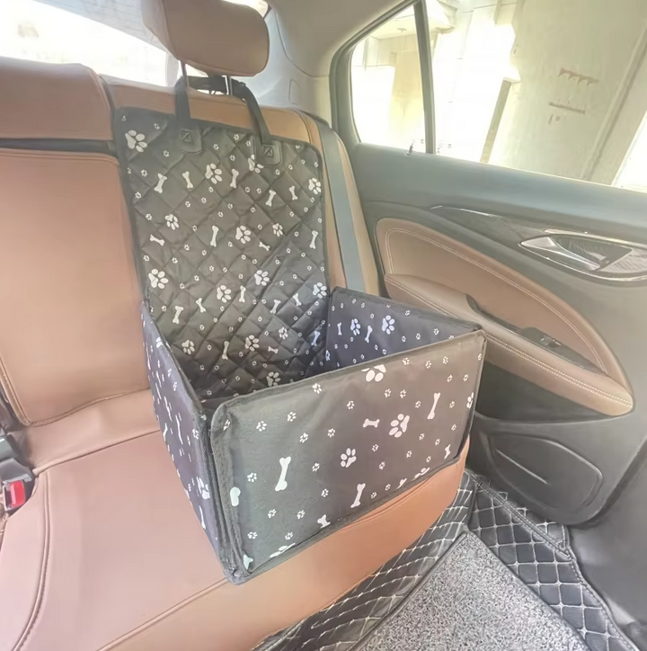 Durable waterproof dog car mat, anti-slip surface for pet safety and car interior protection.