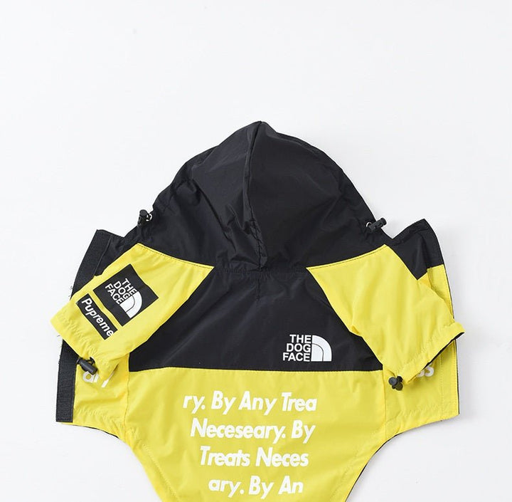 Breathable pet jacket, unisex design, durable waterproof fabric for all weather conditions
