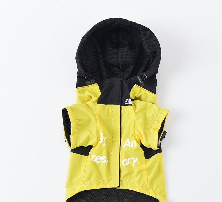 Reflective waterproof dog jacket, unisex, ensuring pet visibility during night walks