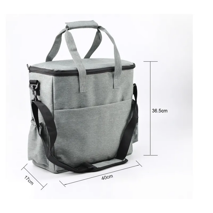 Multifunctional pet storage travel bag for dogs, designed for car use, holding food bowls and toys securely