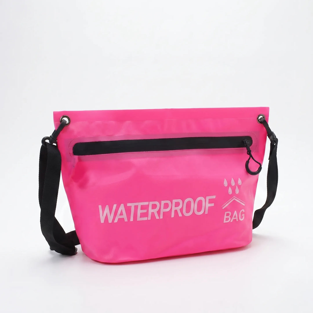 Lightweight crossbody dry bag, perfect for hands-free carrying during beach trips, hikes, and water activities.