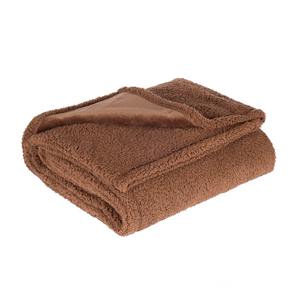 Unisex waterproof pet blanket, soft flannel and warm sherpa fleece, perfect for dogs, machine washable