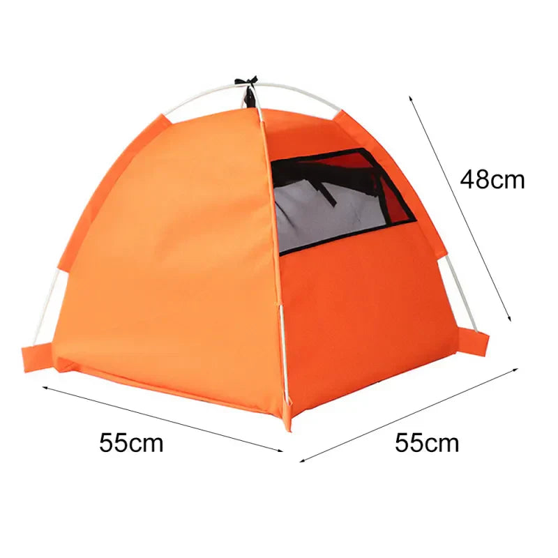 Foldable pet tent/bed with waterproof fabric, a versatile pet accessory for dogs and cats