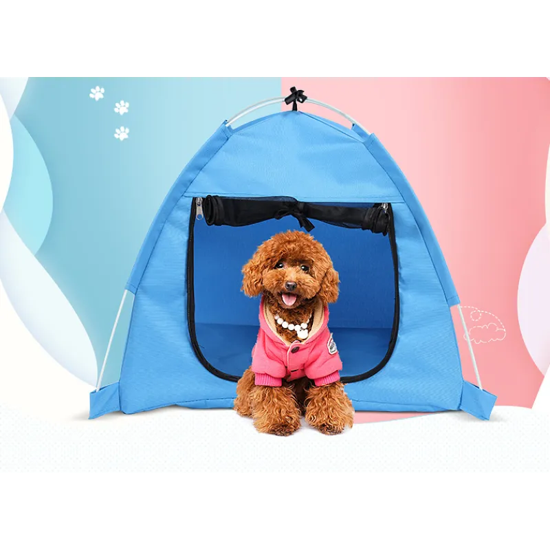 Durable pet tent and bed, waterproof and foldable, perfect for indoor outdoor pet lounging