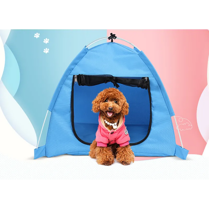 Durable pet tent and bed, waterproof and foldable, perfect for indoor outdoor pet lounging