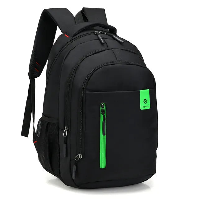 Convenient waterproof school backpack, multi-compartment design for students' daily essentials.