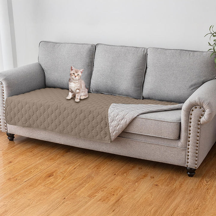 Dark grey unisex waterproof non-slip pet couch cover, ideal for active pets and daily furniture protection