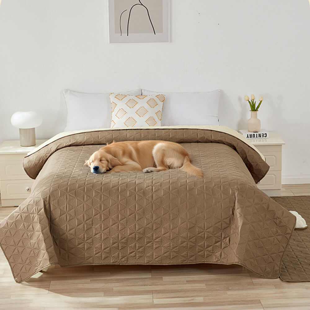 Unisex waterproof non-slip pet protector mat on a couch, guarding against spills and pet hair, pet supplies