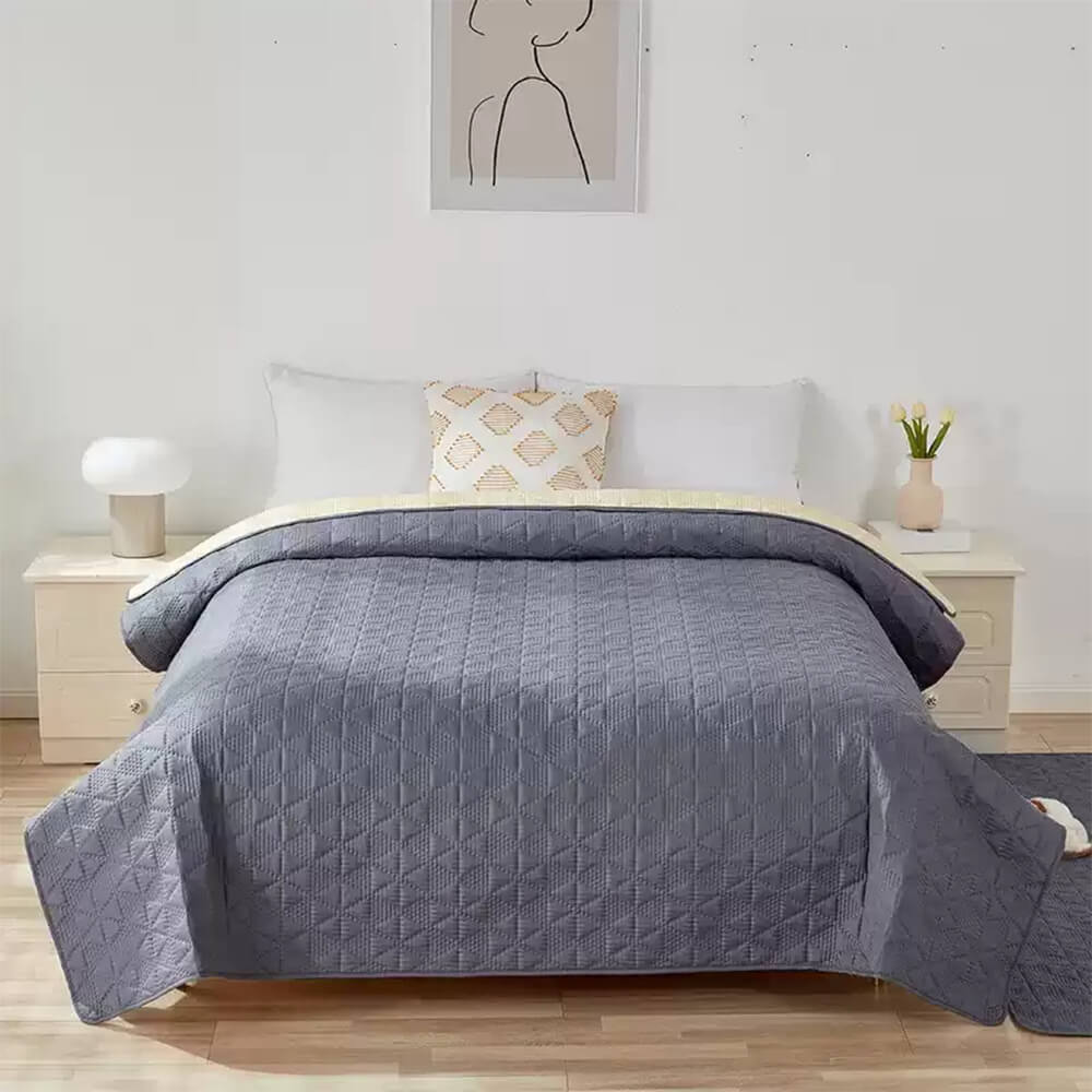 Pet cat lounging on a soft, waterproof non-slip pet mat, providing comfort and furniture protection
