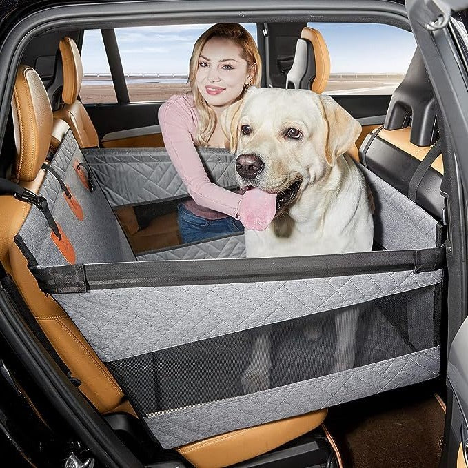 Durable animal auto accessory: waterproof dog car seat protector for backseat travel with pets