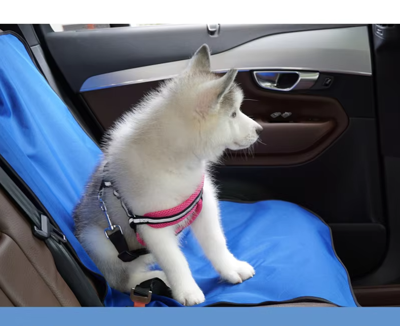Unisex waterproof pet car seat cover, non-slip, for vehicle safety & dog travel