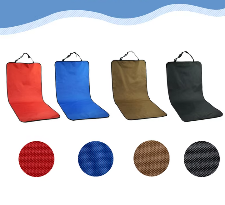 Durable pet car seat cover protects auto interior from spills & dog gear stains